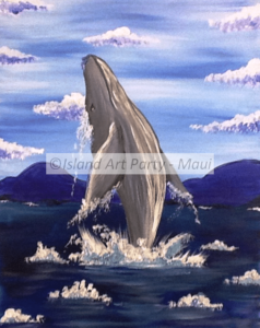 Painting Maui Whale Breaching