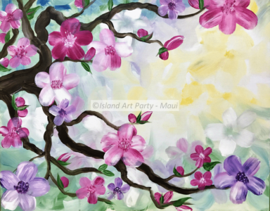 Cherry Blossom Flower Painting