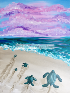 Turtles on the Beach Painting