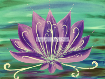 Lotus Painting Maui