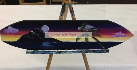 Painting Maui Moonglow tropical