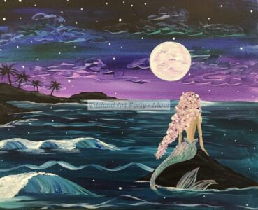 Moon Mermaid Painting Maui