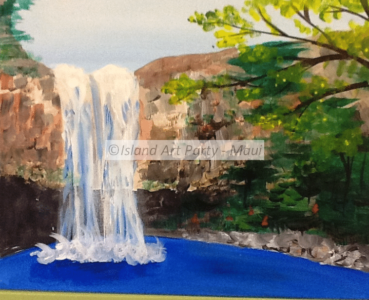 North Shore Falls Painting Maui