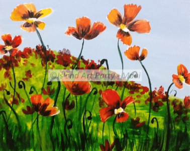 Poppy Flower Painting Maui