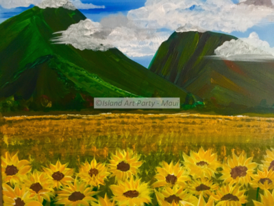 Sunflower Field Painting Maui