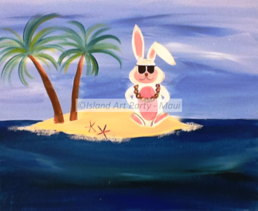 Tropical Bunny Painting Maui