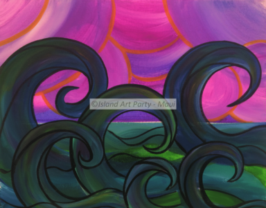Swirling Waves Painting Maui