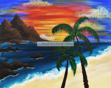 Tropical Beach Painting Maui