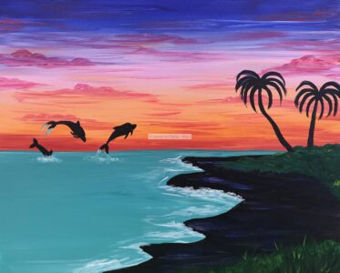 Jumping Dolphins Painting Maui