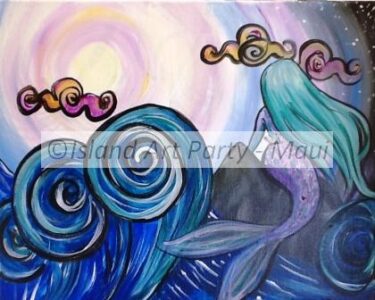 Blue Mermaid Painting Maui