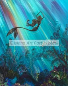 Mermaid under the sea Painting Maui