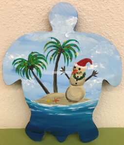 Hawaiian Snowman Painting Maui