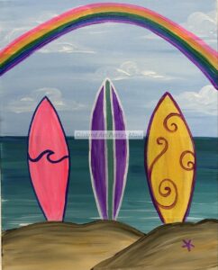 Three Surfboards Painting Maui